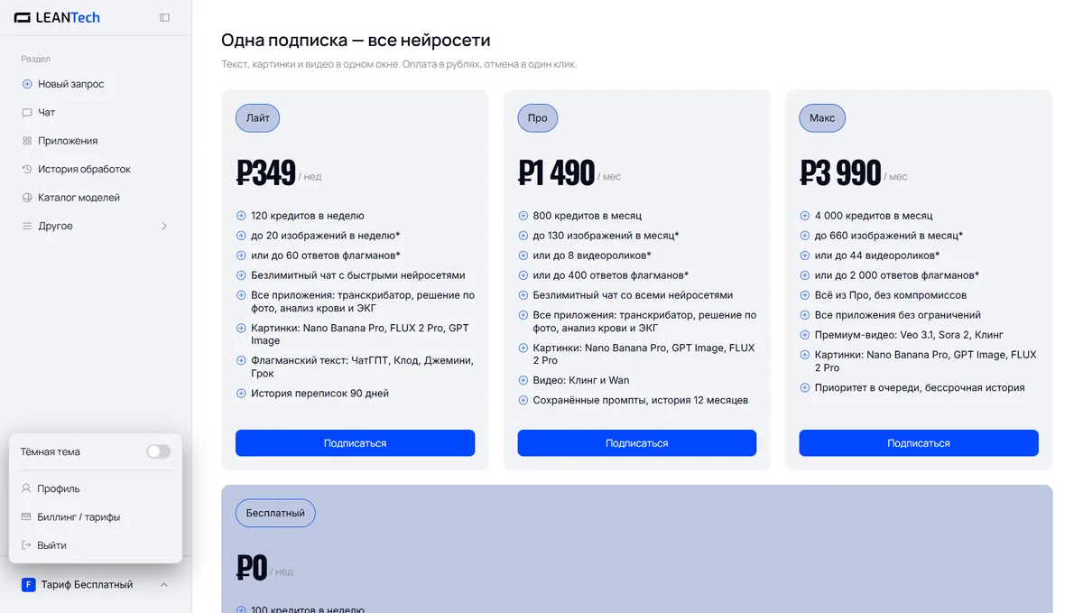 Тарифы и цены на HitPaw в рублях без VPN